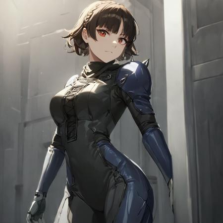 39002-2607404933-1girl, niijima makoto, weaing armor standing with a serious look, (masterpiece), cinematic, beautiful light, best quality, newes.png